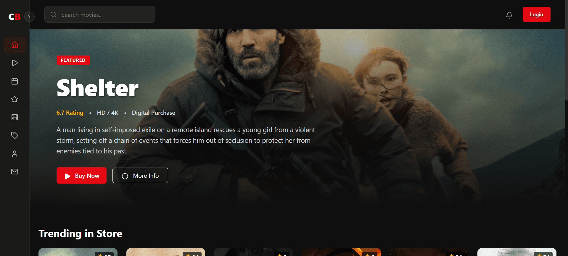 Cinematic Movie Booking SPA screenshot